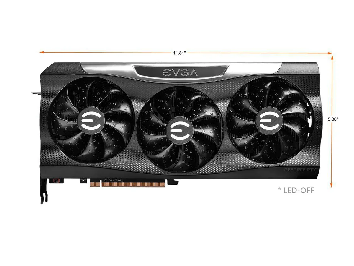 EVGA EVGA GeForce RTX 3080 Ti FTW3 Ultra Gaming 12G-P5-3967-KR graphics card — photo du produit