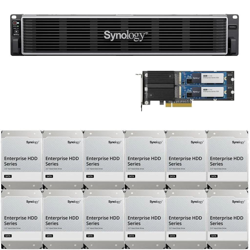 Silver 2U rackmount chassis with twelve front drive bays and LCD status display