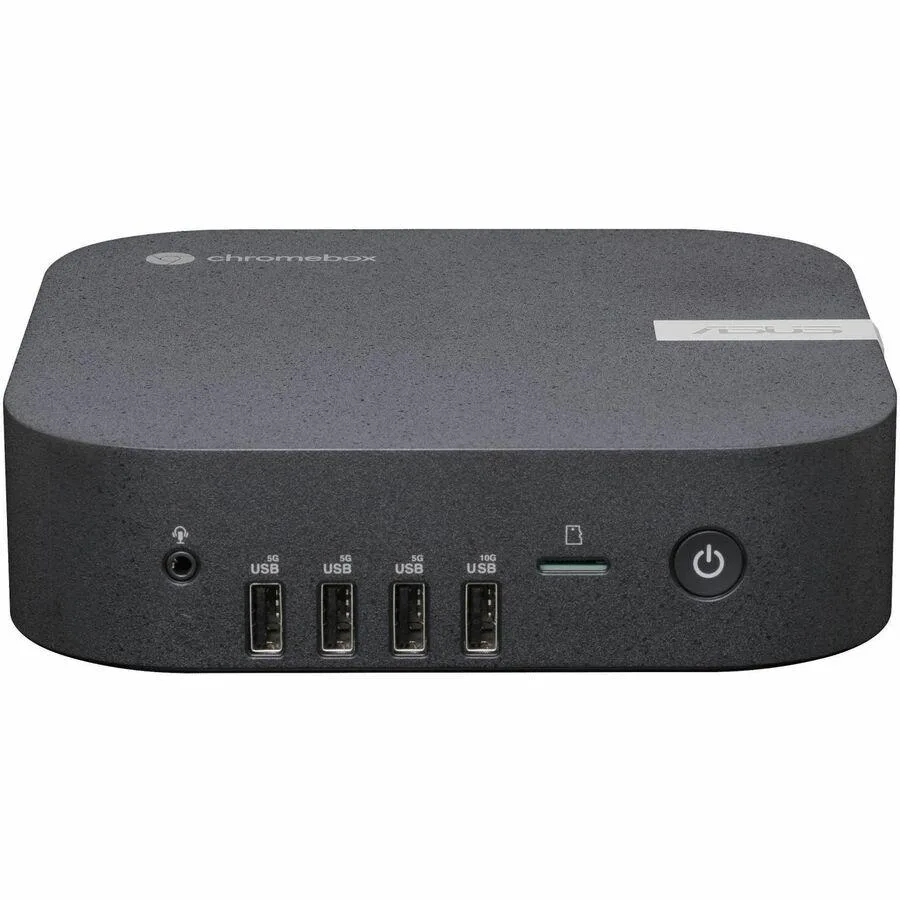 Compact black desktop box with subtle silver accents