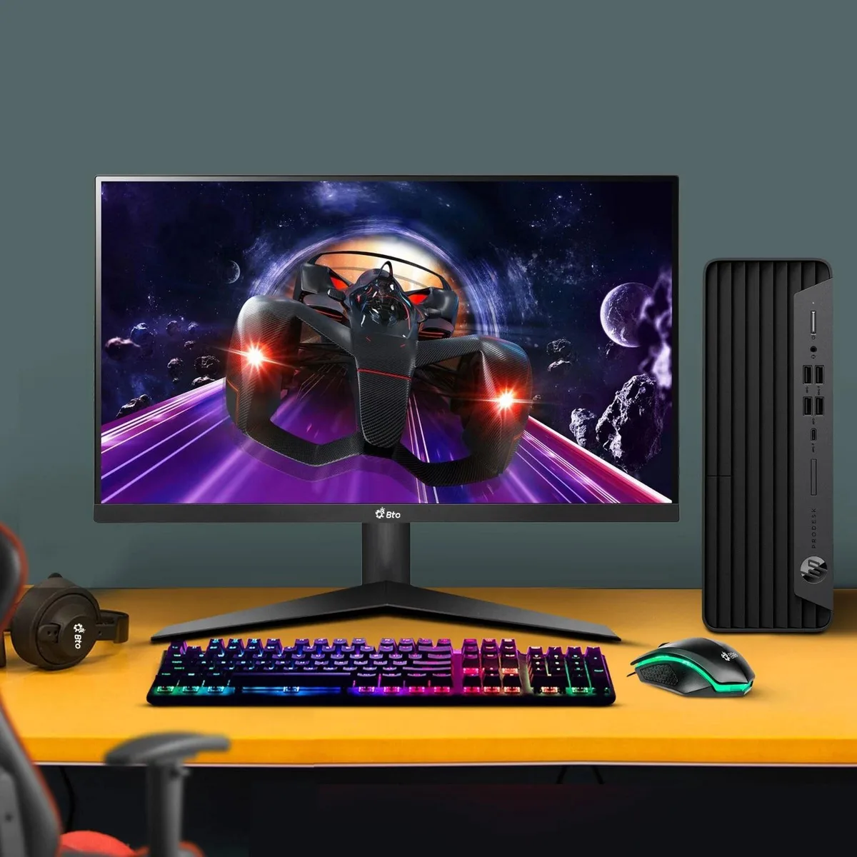 HP HP ProDesk 600 G6 SFF gaming PC, i5-10500, 128GB DDR4, 512GB NVMe, GT 1030, 24 — photo du produit