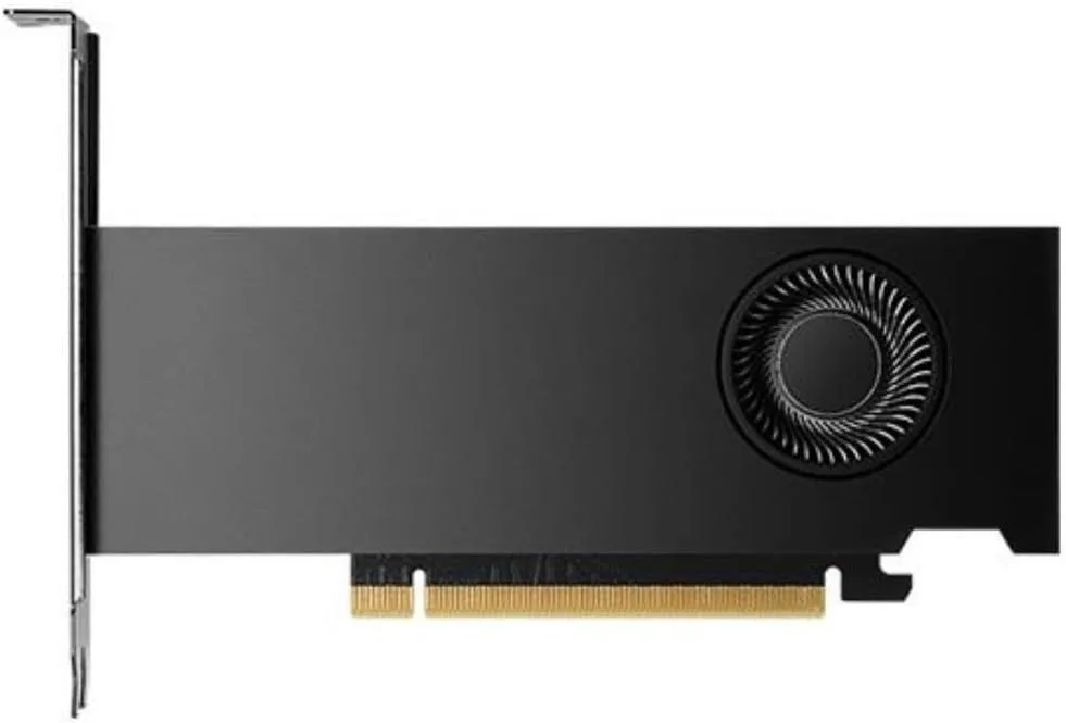 PNY RTX 2000 Ada workstation graphics card, dual-slot design with single fan cooler