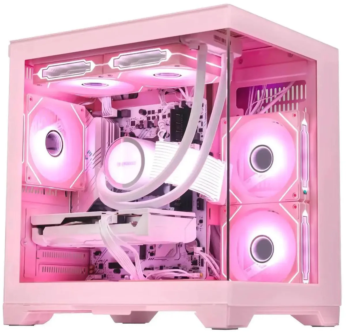 Hoengager Hoengager Gaming PC Ryzen 7 5700X RTX 5060 Ti 8GB 32GB DDR4 1TB Pink — product photo