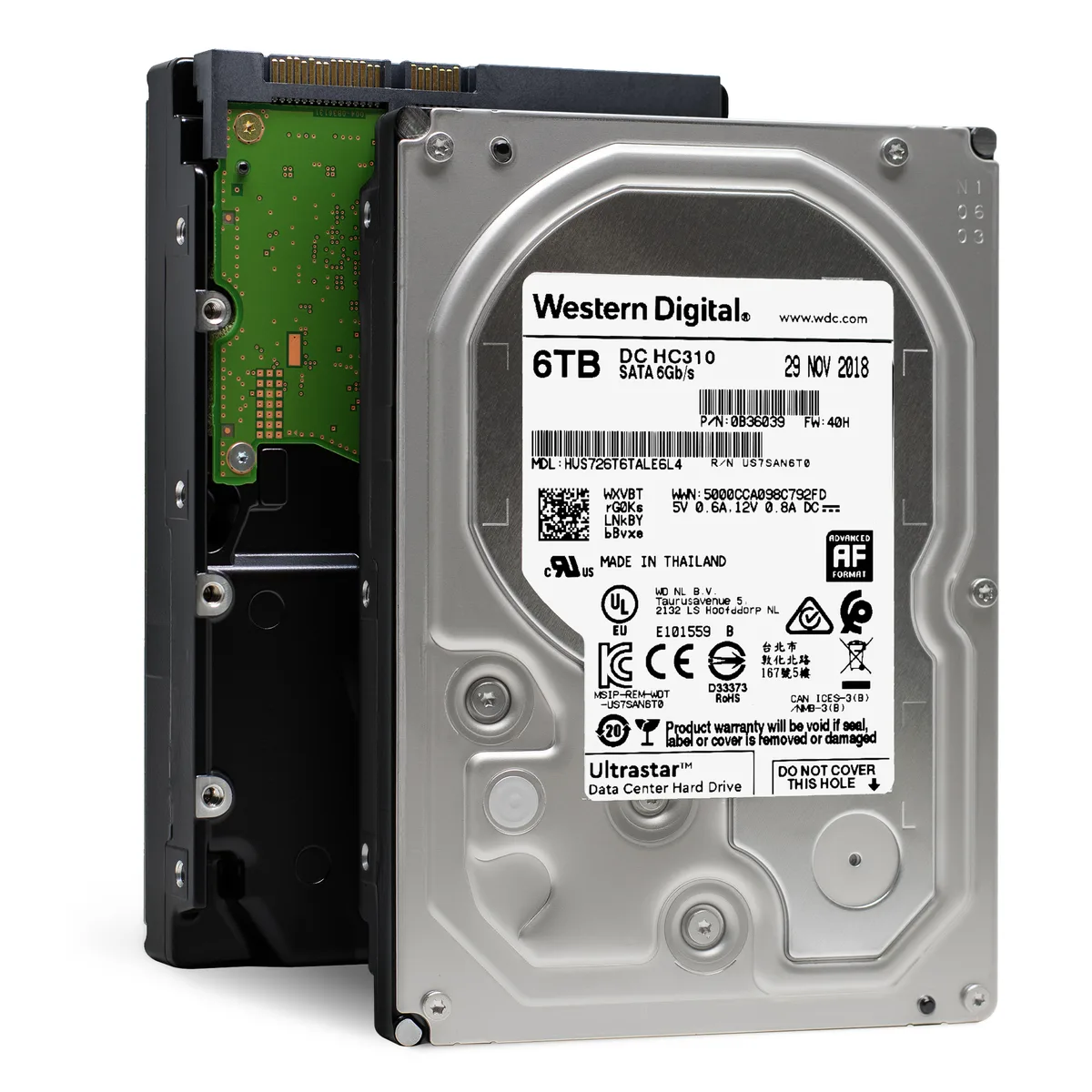 HGST HGST Ultrastar DC HC310 HUS726T6TALE6L4 6TB 3.5" 7200 RPM 256MB SATA 6.0Gb/s 512e internal hard drive — fotografia produktu
