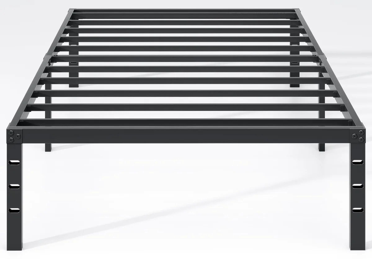 NEW JETO NJT-402001-14 Twin Metal Bed Frame 14 Inch Black — 商品照片