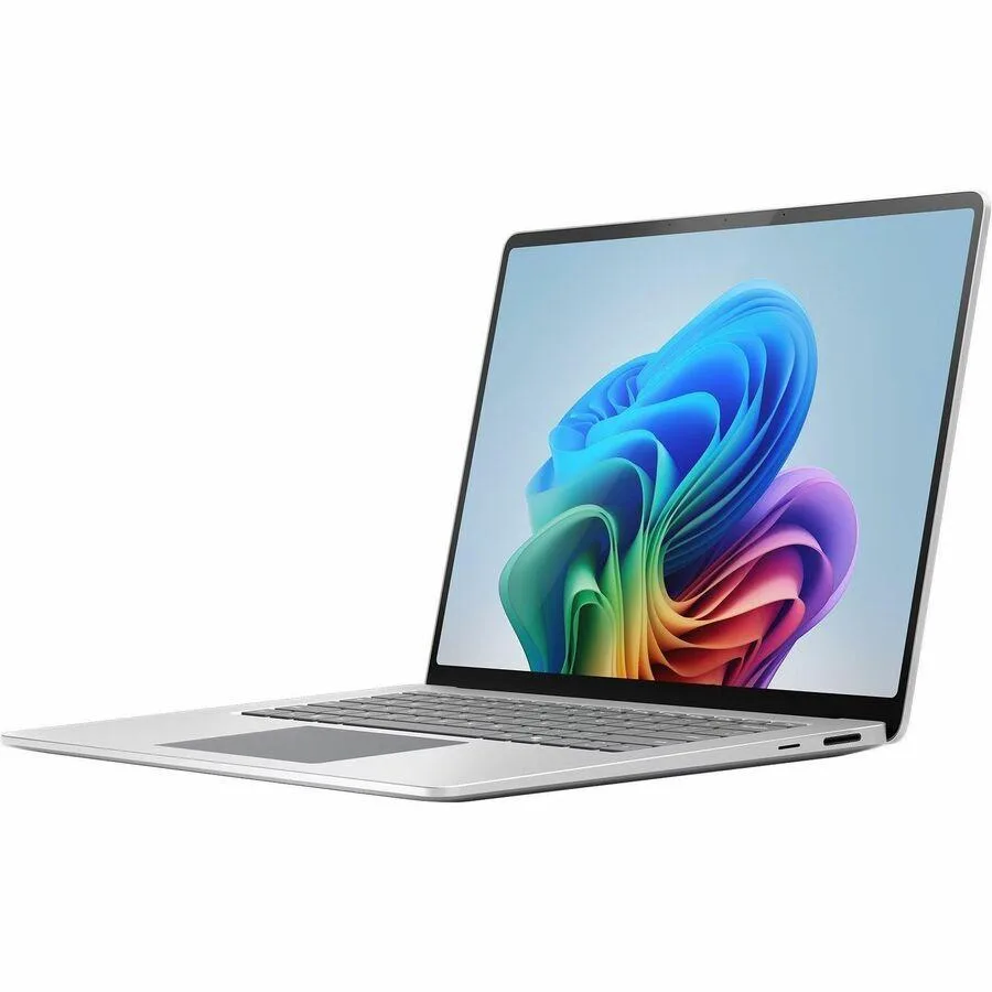 Silver 15-inch laptop with thin bezels and keyboard