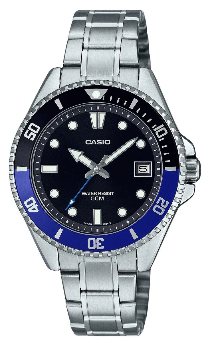CASIO CASIO MDV-10D-1A2 200m Dive Watch Stainless Steel Black Dial — product photo