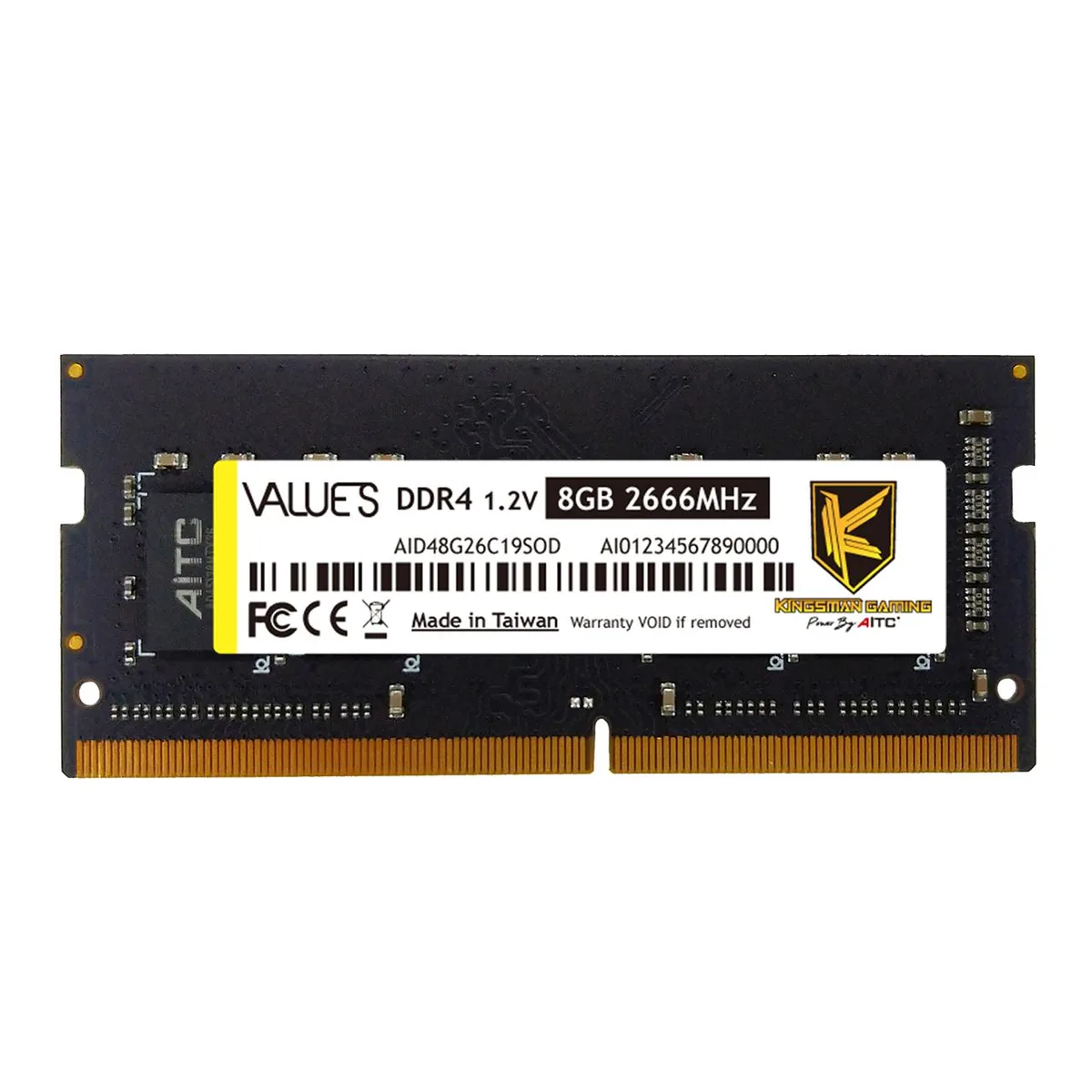 KINGSMAN GAMING KINGSMAN GAMING KSD48G26C19SOD 8GB DDR4 2666 CL19 laptop RAM — foto del producto