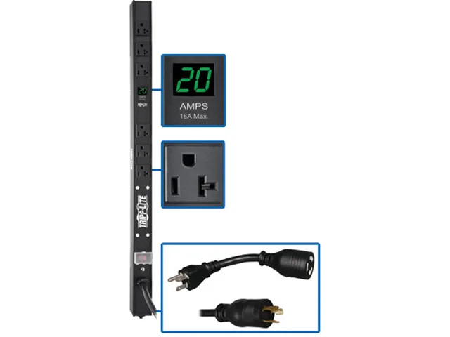 Tripp Lite Tripp Lite PDUMV20-24 20A Metered Vertical PDU 0U 24in 6x5-15/20R L5-20P 15ft — product photo
