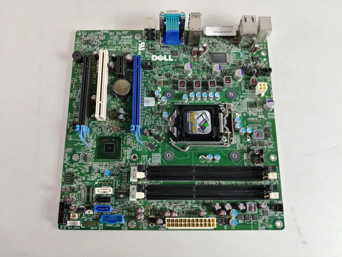 Dell Optiplex 9010 MicroATX motherboard with LGA 1155 socket and four DDR3 slots