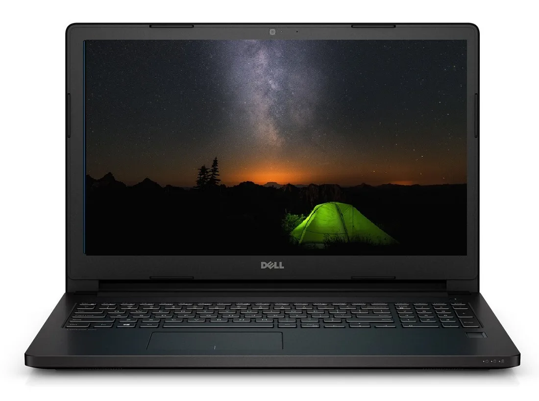 Black Dell Latitude E5570 laptop, 15.6 inch screen, matte finish, slight wear visible