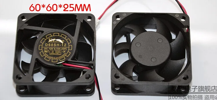 OEM Industries OEM Industries D60SH-12C 60mm 25mm 2-pin fan CPU cooler — toote foto