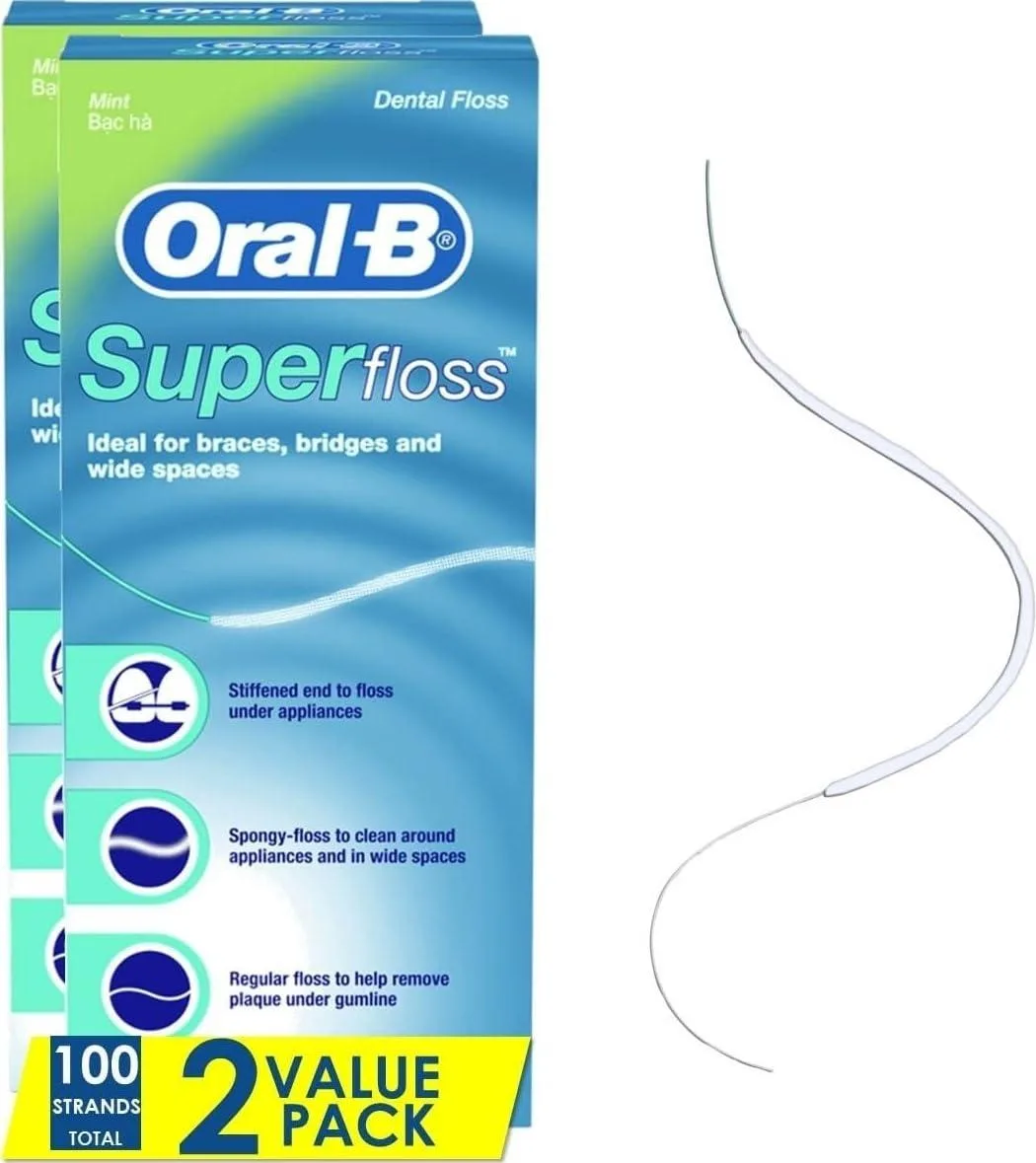  Oral-B Super Floss 300410104221 100 strands mint oral care — foto del prodotto