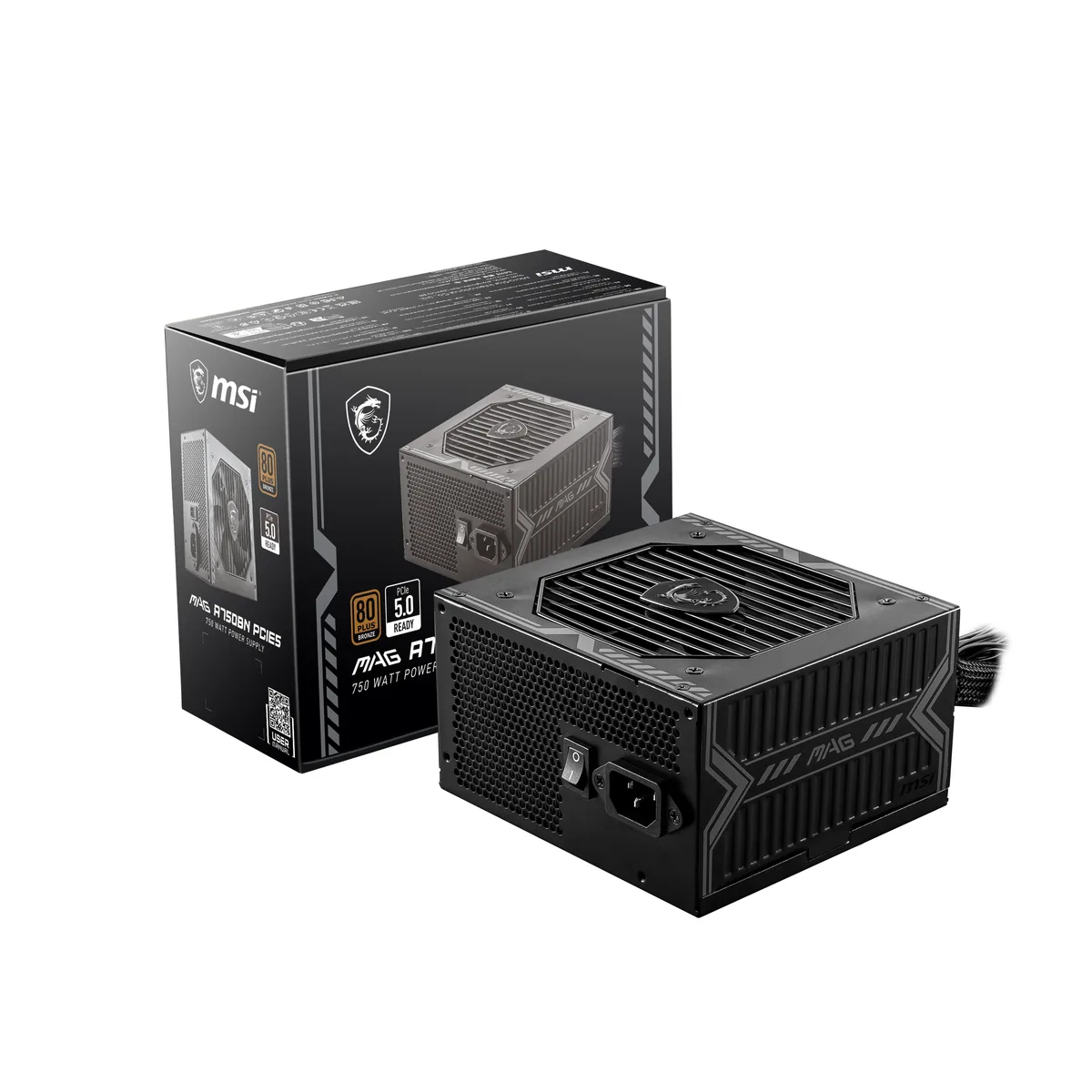 MSI MSI MAG A750BN PCIE5 750W power supply — product photo