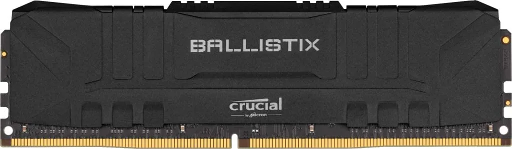 Black DDR4 DIMM module with low-profile heat spreader, 288-pin