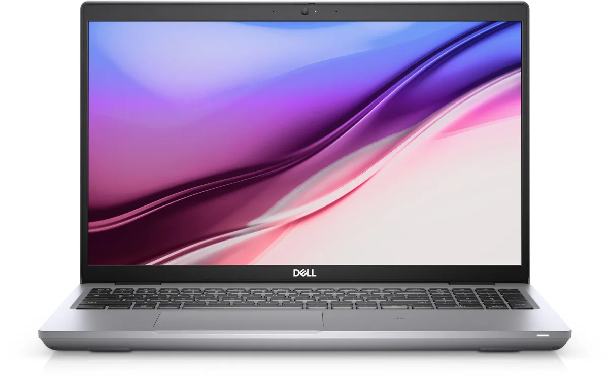 Silver 15.6 inch Dell Latitude 5521 laptop closed on a flat surface
