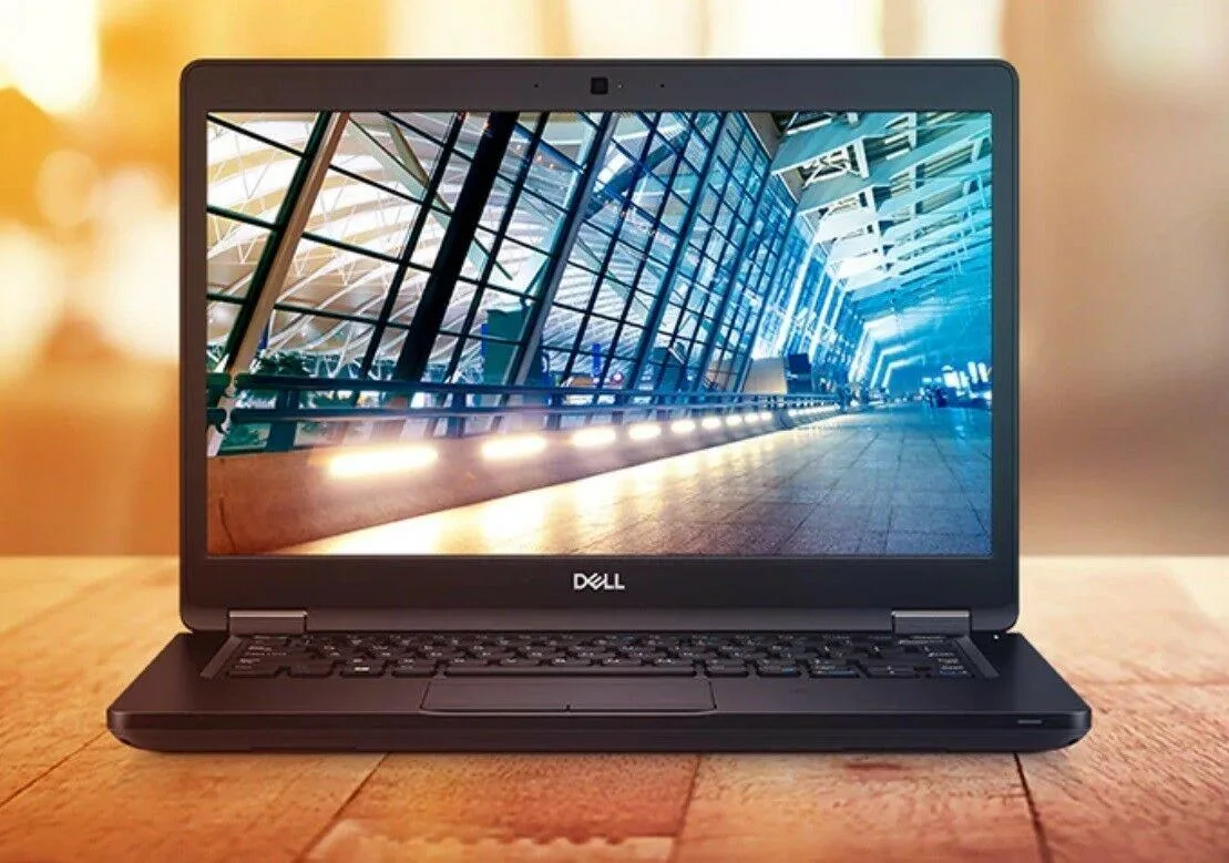 Black Dell Latitude 7400 14-inch touchscreen laptop closed view