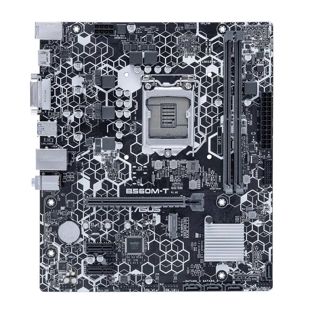 ASUS ASUS B560M-T Intel motherboard LGA 1200 B560 DDR4 64GB Micro ATX — toote foto
