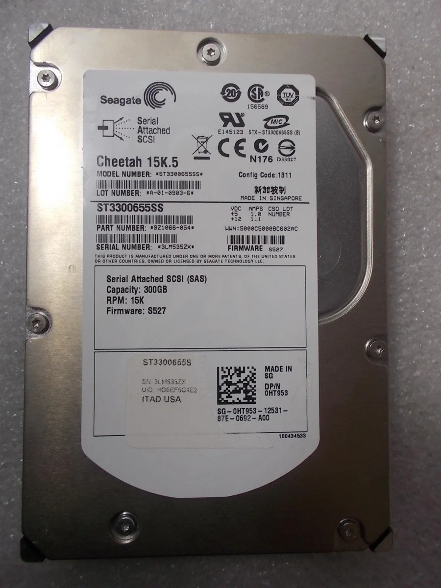 DELL DELL ST3300655SS 300 GB 3.5" 15000 RPM SAS internal hard drive — foto del producto