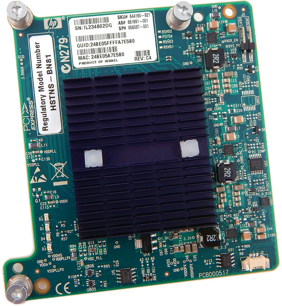 HP HP 656087-001 QDR Infiniband 10Gb Dual Port PCIe Host Channel Adapter — product photo