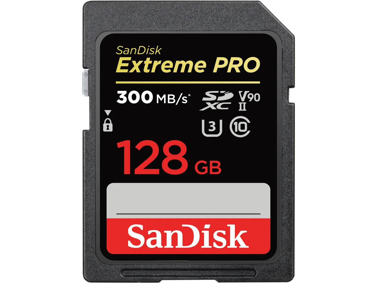 SanDisk SanDisk SDSDXDK-128G-GN4IN 128GB Extreme Pro SDXC UHS-II V90 memory card — vörumynd