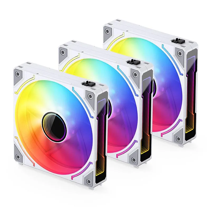 Corn Electronics Corn Electronics ZH-120 ARGB 120mm case fan 3-pack white — 商品写真