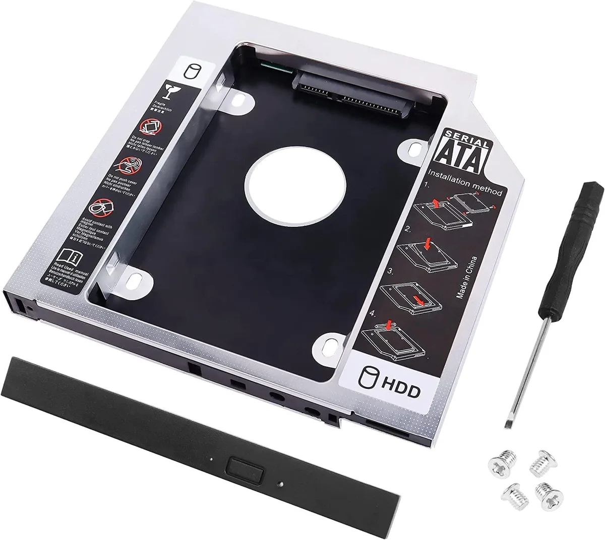 Werleo Werleo 2.5" SATA HDD Caddy for 9.5mm Optical Bay — produkto nuotrauka