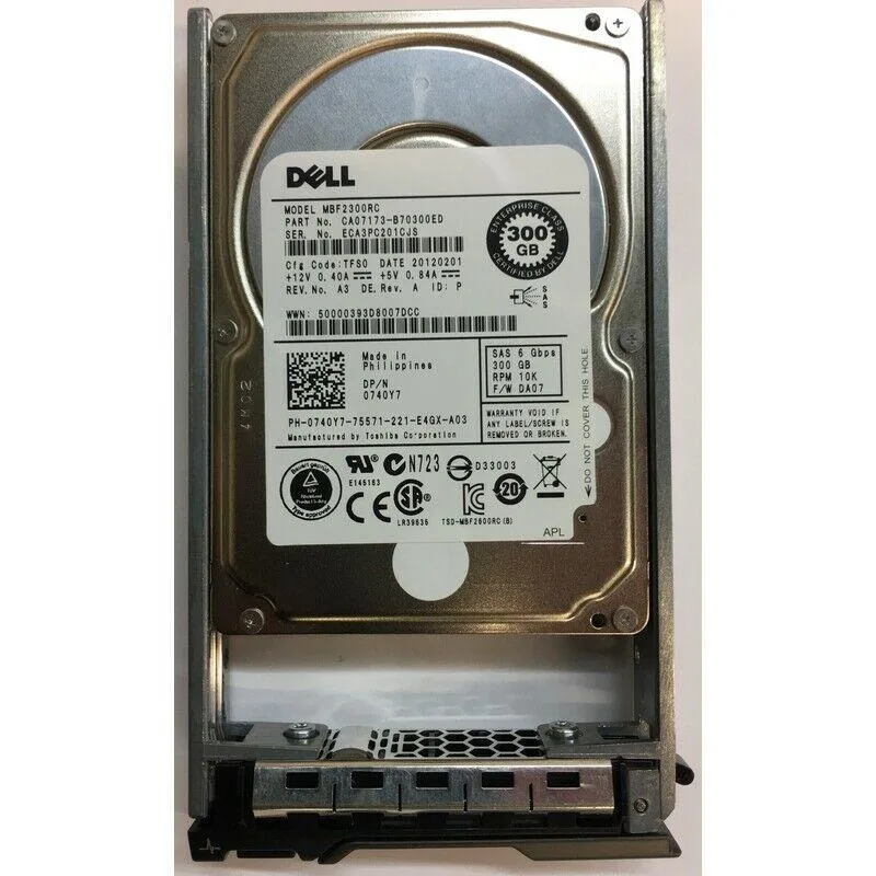 DELL DELL 740Y7 300GB 10000RPM SAS 2.5" internal hard drive — zdjęcie produktu