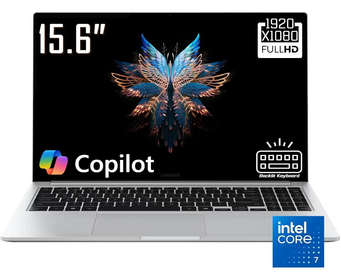 SAMSUNG SAMSUNG Galaxy Book 4 laptop Intel Core 7 150U 16GB 512GB 15.6" FHD Silver — photo du produit