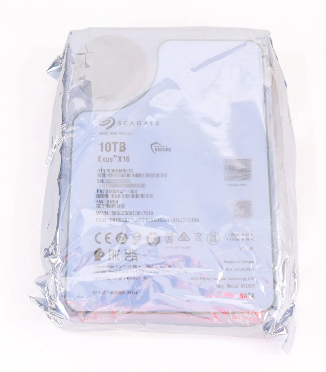 Seagate Seagate Exos X16 10TB ST10000NM001G 2MW103-004 internal hard drive — صورة المنتج