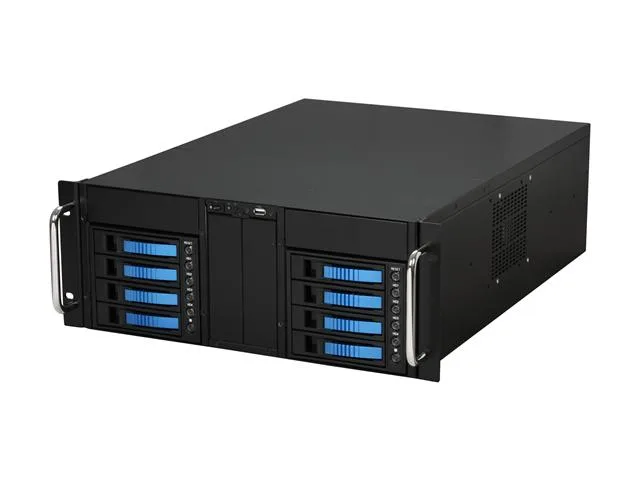 iStarUSA Inc. iStarUSA Inc. D-410B8SA-BLUE Blue 4U Rackmount Server Chassis — 商品写真