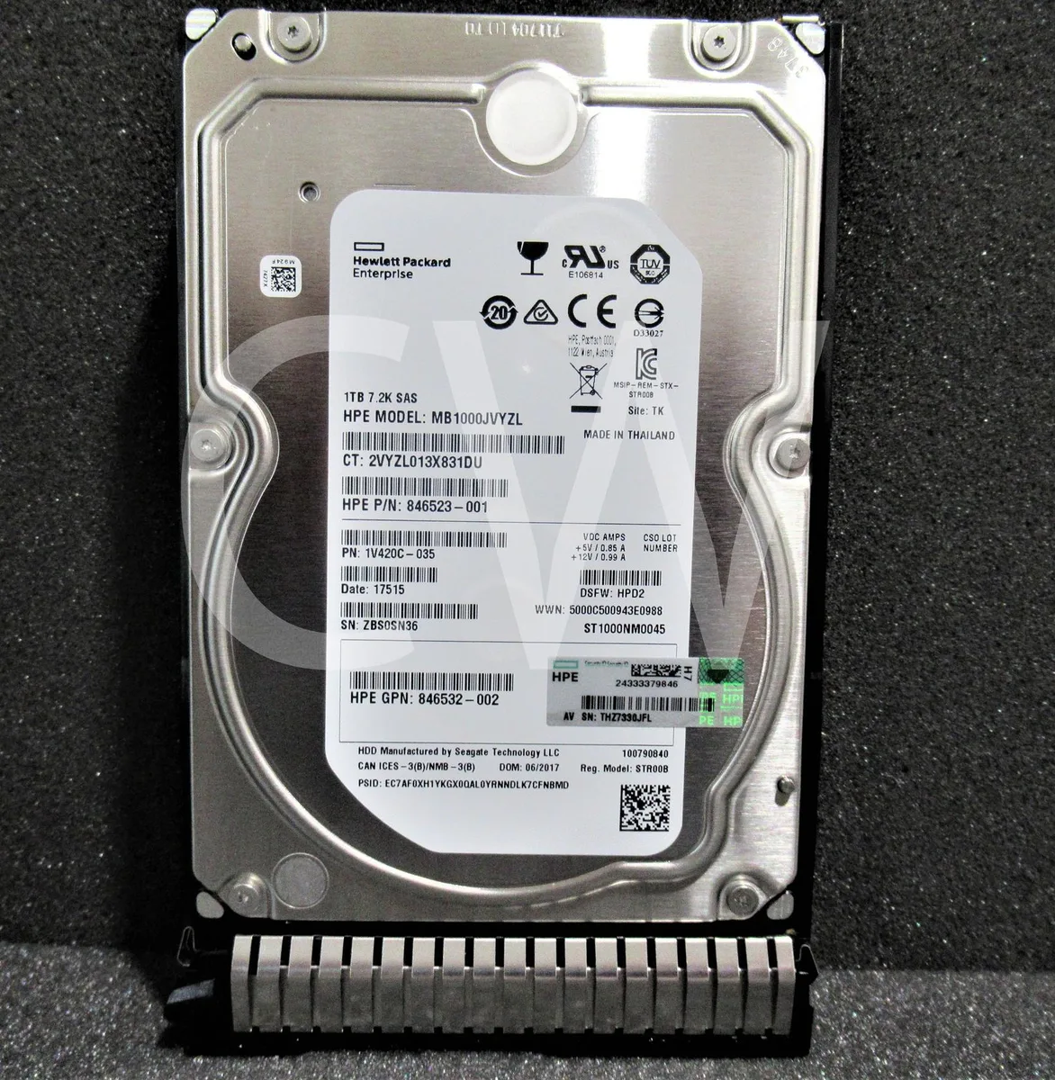 HPE 3.5 inch SAS hard drive with SMART carrier tray