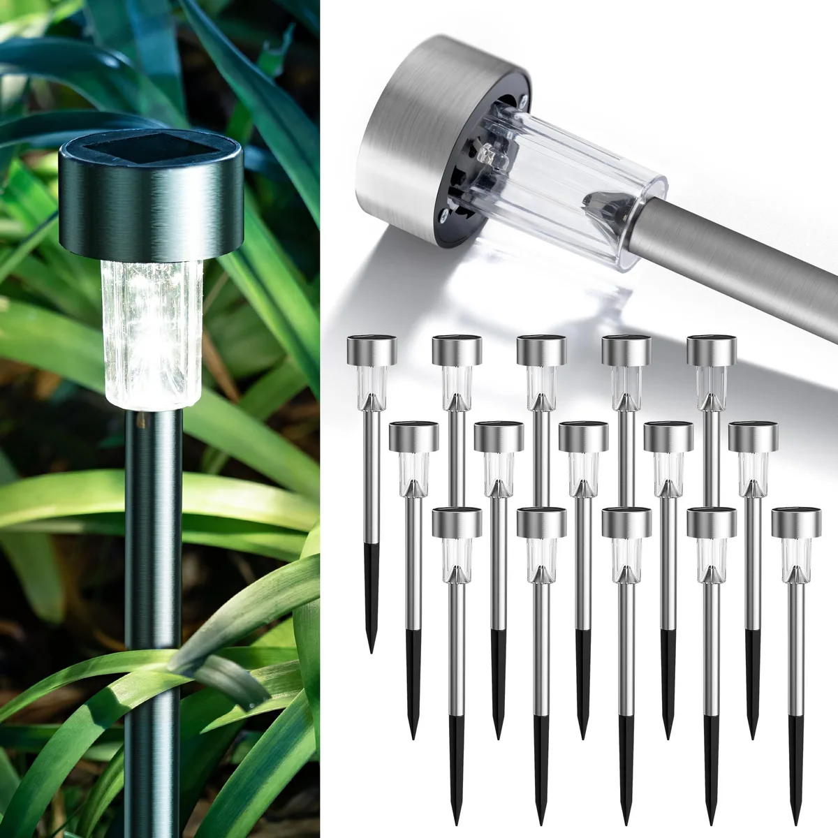 GIGALUMI EU10428 16 Pack Solar Landscape Lighting Cold White — toote foto
