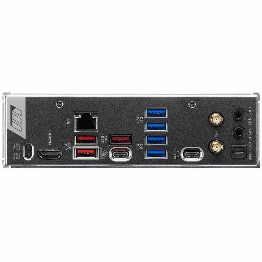 MSI B850MPOWER mATX motherboard dark finish two DDR5 slots visible