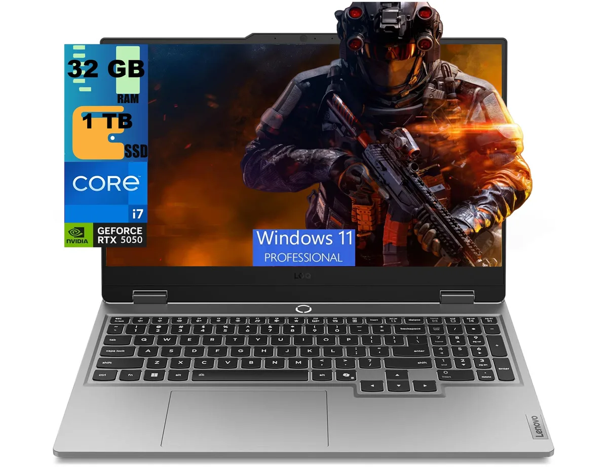 Lenovo Lenovo LOQ 15 gaming laptop i7-13650HX RTX 5050 8GB 16GB 512GB 15.6 144Hz — product photo