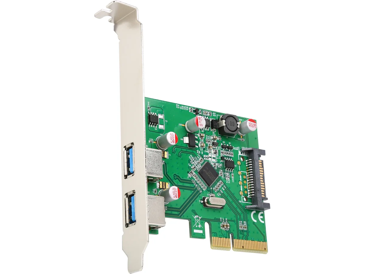 Syba Syba SD-PEX20185 2-port USB 3.1 Type-A PCIe 3.0 x4 expansion card — productfoto