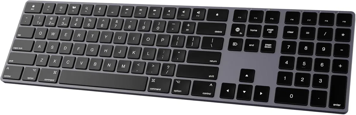 Space Gray 96% 98-key mechanical gaming keyboard with aluminum top case and rainbow backlight