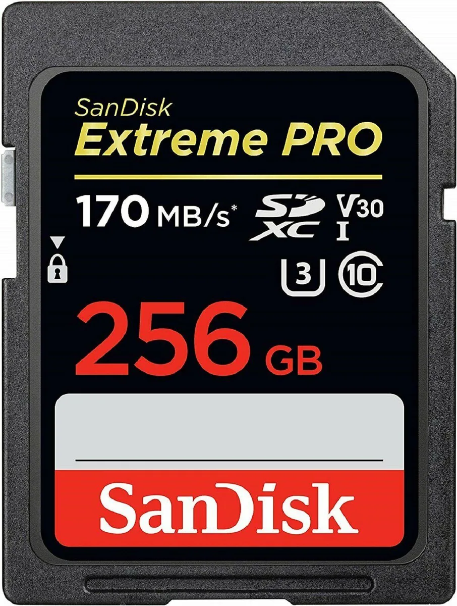 SanDisk SanDisk Extreme Pro 256GB UHS-I U3 V30 SDXC 170MB/s memory card — תמונת המוצר