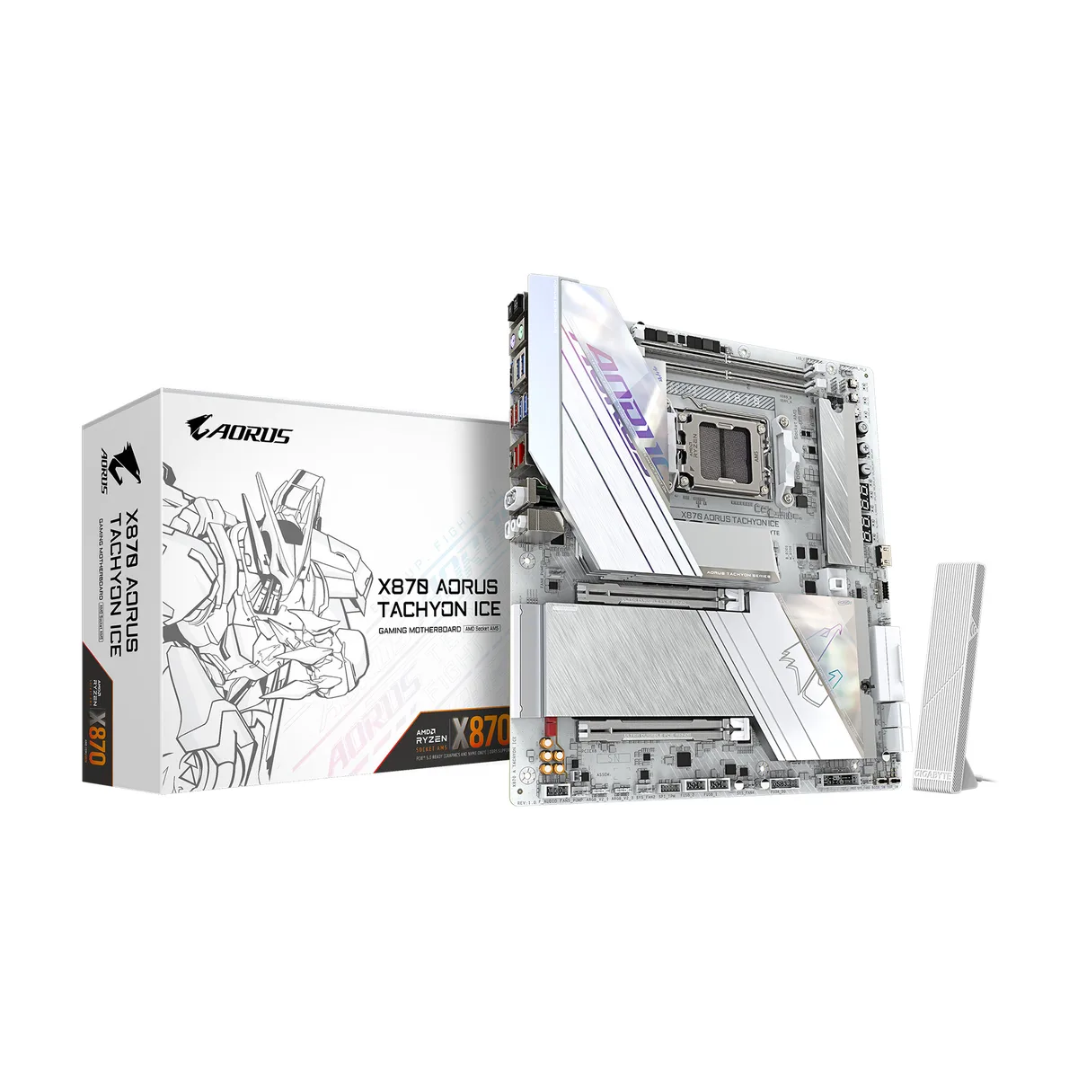 GIGABYTE GIGABYTE X870 A TACHYON ICE AMD motherboard — photo du produit