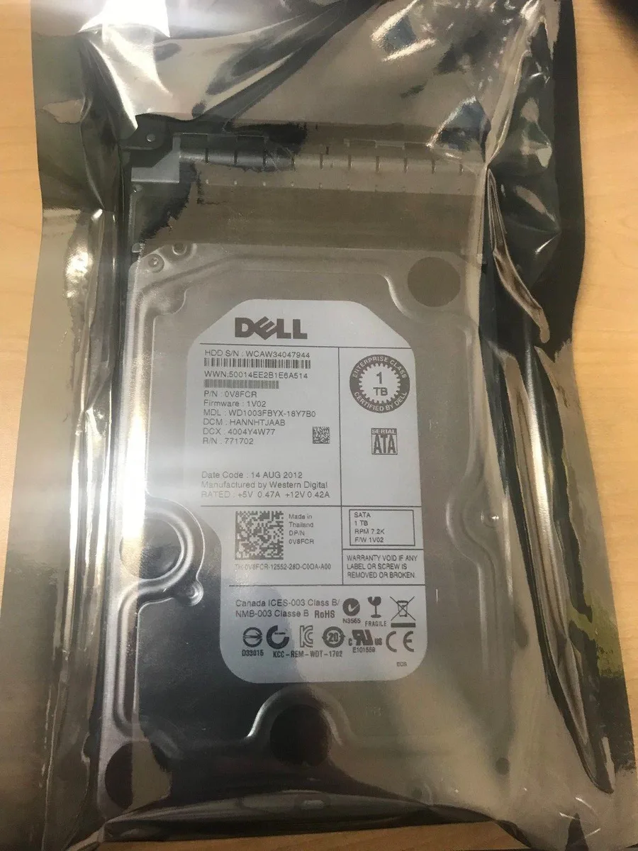 DELL DELL Enterprise Class 3.5" SATA 1TB 7200RPM V8FCR internal hard drive — foto produk