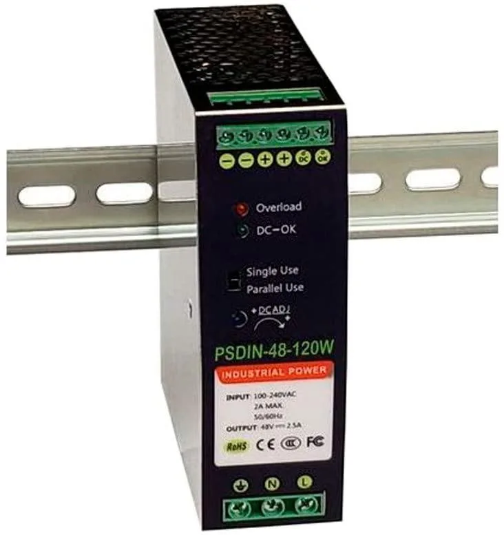 Tycon Power Systems Tycon Power Systems PSDIN-48-120W DIN Rail Power Supply 90-264VAC 48V 120W — product photo