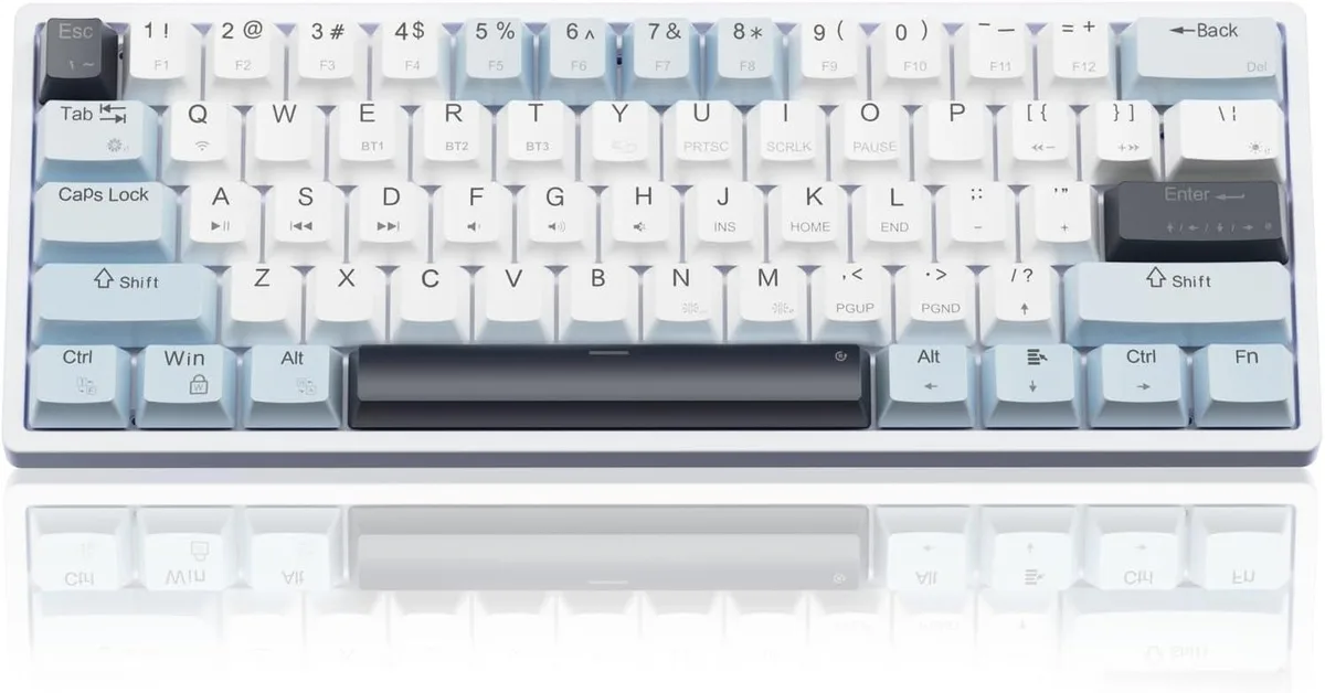 TUKO TUKO SK961 60% Wireless Mechanical Gaming Keyboard Red Switch — produktbild