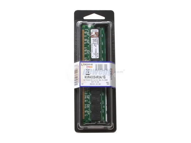 Green 184-pin DDR memory module with black chips, no heat spreader