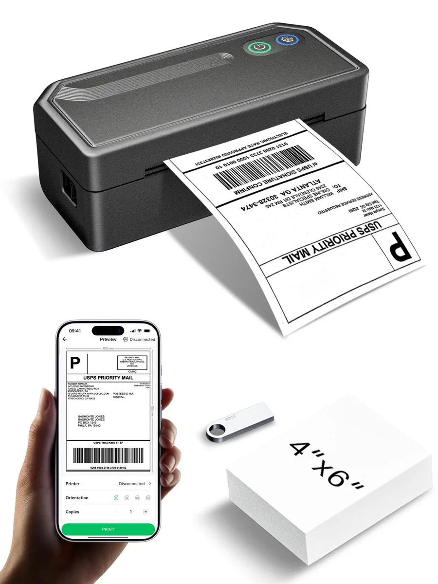  Honeywell Y43BT 4x6 Thermal Label Printer Bluetooth USB 203DPI 160mm/s Black — 商品照片