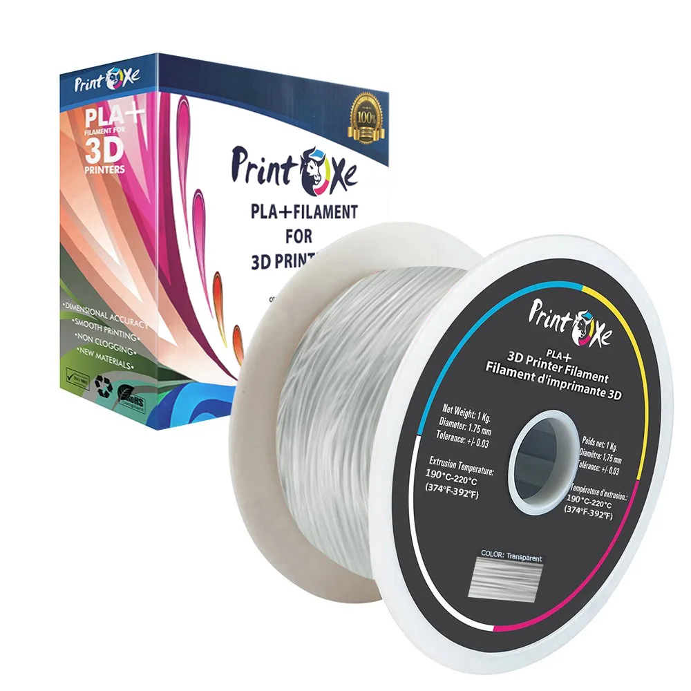 PrintOxe PrintOxe PLA+ Pro Translucent Clear Filament 1.75mm 1Kg +/- 0.03mm — 제품 사진