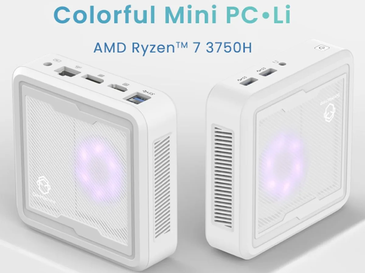 GenMachine GenMachine Li 3000 barebone mini PC Ryzen 7 3750H 8GB 256GB NVMe White — toote foto