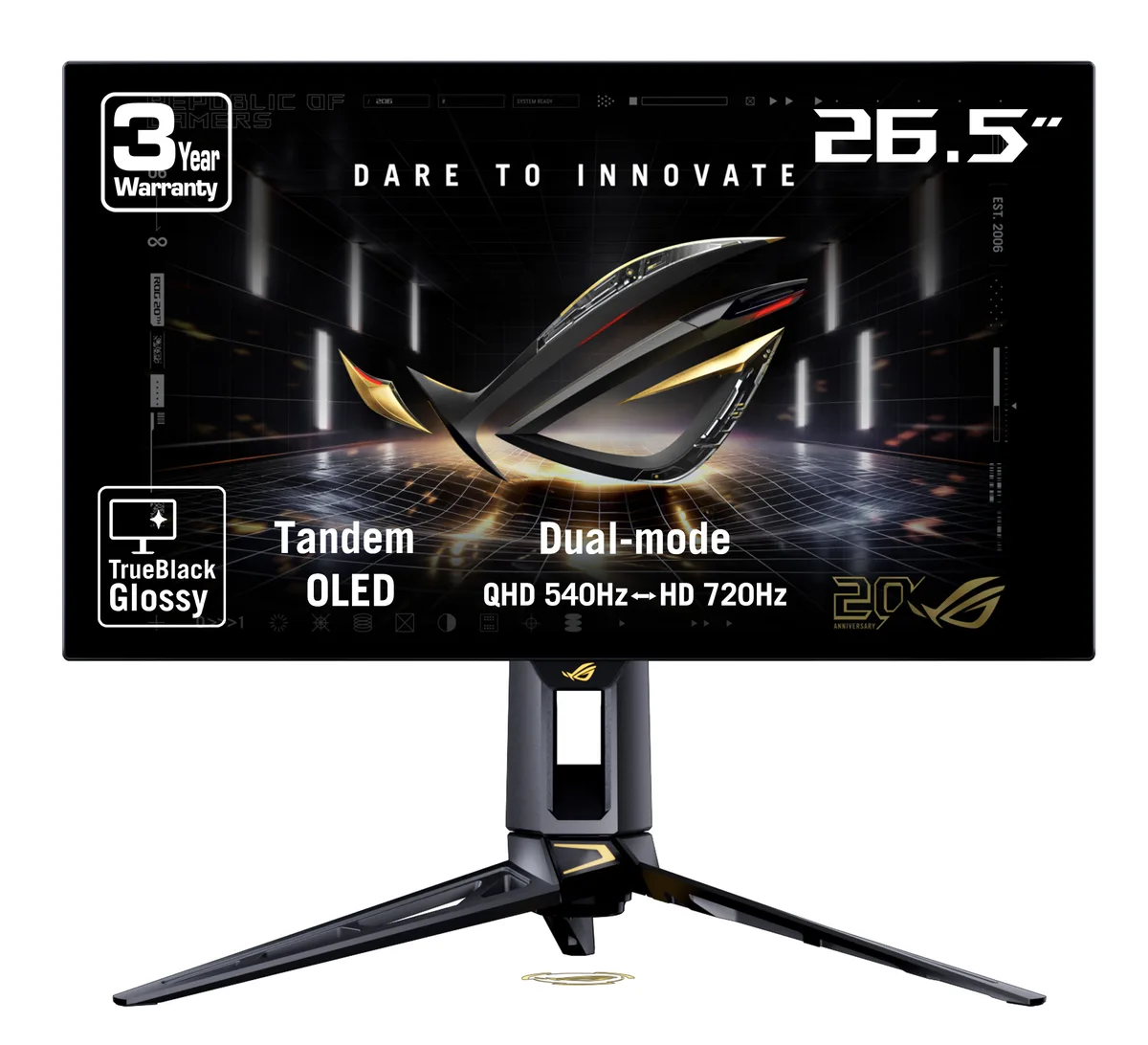 ASUS ASUS ROG Swift PG27AQWP-G 26.5" OLED QHD 540Hz gaming monitor — product photo