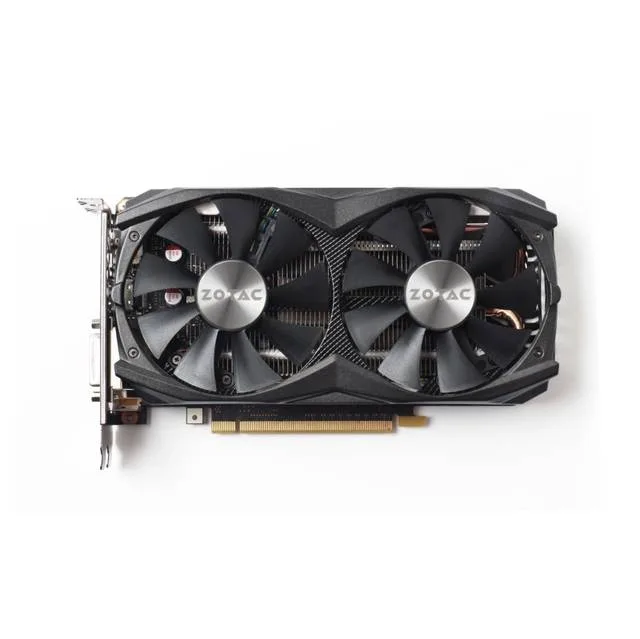 ZOTAC GTX 960 graphics card with dual 90mm IceStorm fans, black shroud and metal backplate