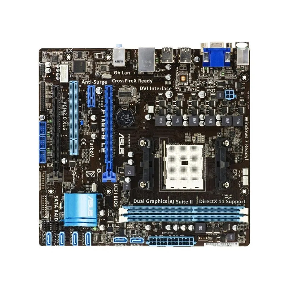 ASUS ASUS F1A55-M LE Socket FM1 AMD A55 DDR3 32GB Micro ATX Motherboard — product photo