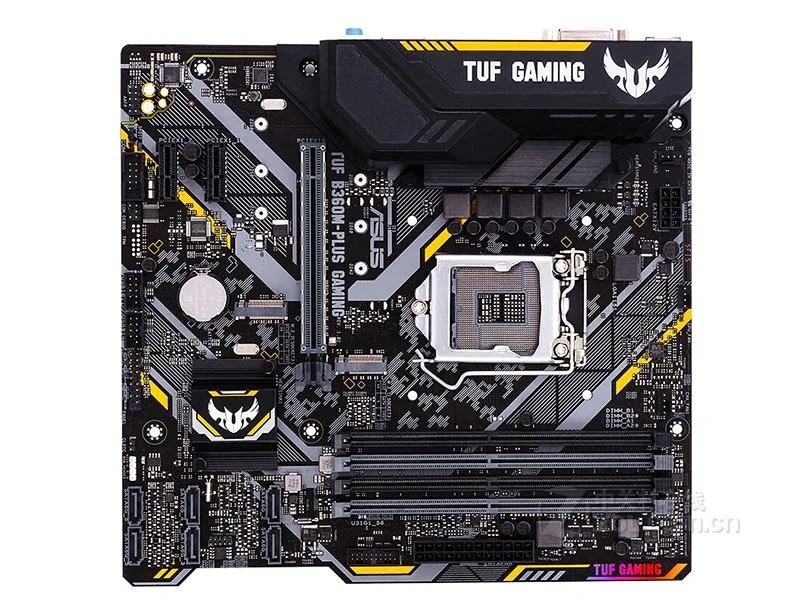 Green Micro-ATX board with black heatsinks and reinforced slots