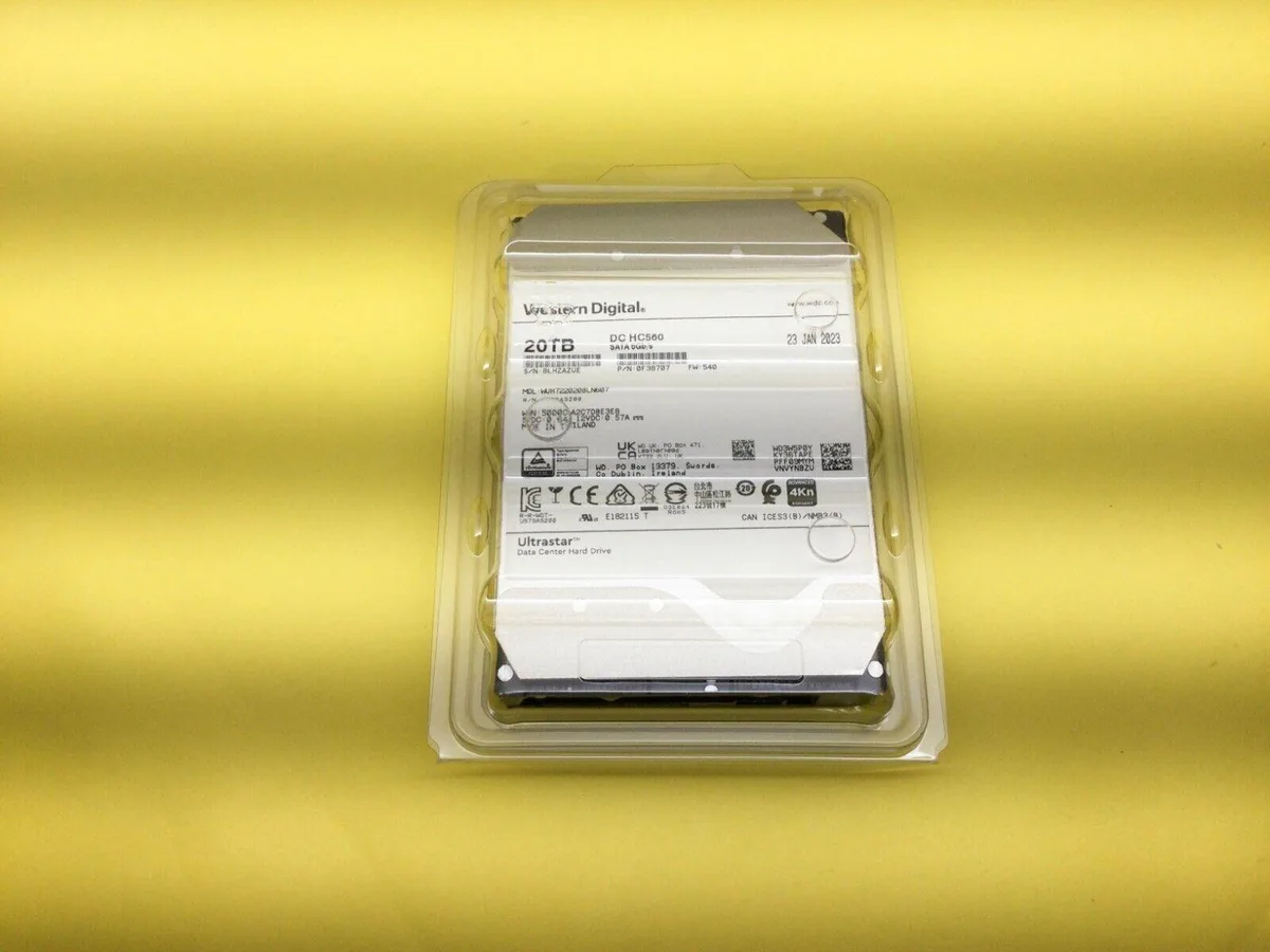 Western Digital Western Digital DC HC560 20 TB 7200 RPM SATA 3.5in internal hard drive WUH722020BLN607 — ürün fotoğrafı